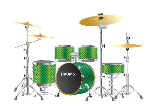 drums kits vector images