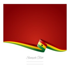 Abstract color background Ghana flag vector - obrazy, fototapety, plakaty