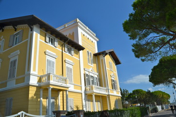 Fototapeta premium Colourful Villa in Grado, Friuli, Italy