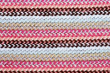 Multi-colored knitting striped background