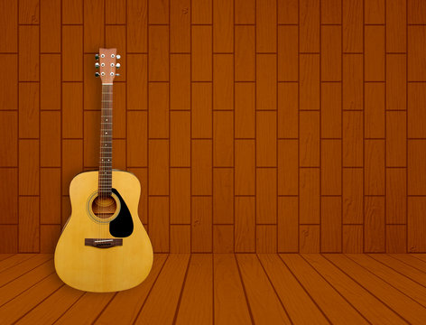Guitar in room background
