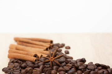coffee beans on the table