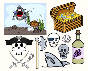 Pirate and Crew Vector Graphics