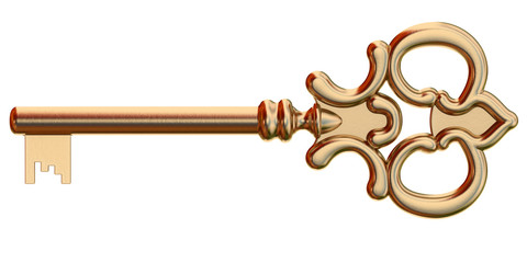 Golden key isolated