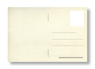 Postcard with blank stamp