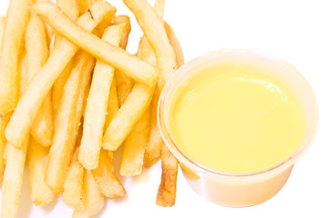 French fries and cheese