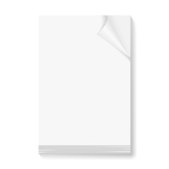 Stack of blank paper sheets.