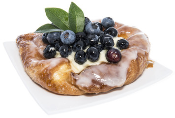 Blueberry Tart on white