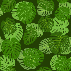 Pattern leafs green