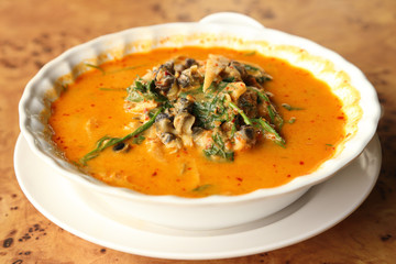 river snail curry Thai food