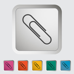 Clip. Single icon. Vector illustration.