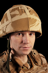 Obraz premium Portrait Of British Soldier