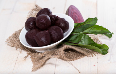 Portion of pickled Beetroot