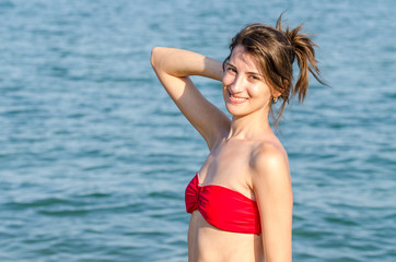 Obraz premium Beautiful Young Girl Posing