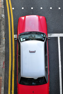 Red Hong Kong Taxi