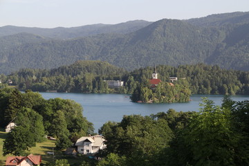 Fototapeta na wymiar lac de bled en Slovénie