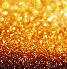 Abstract Golden Christmas and New Year background