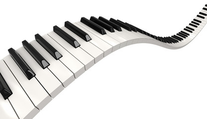 Fototapeta premium Piano keys (clipping path included)
