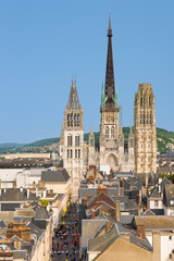Naklejka premium Notre-Dam Cathedral in Rouen