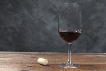 Glass of red wine