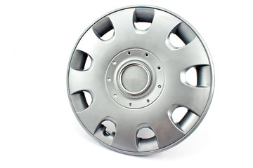 Car alloy wheel rim isolated on white