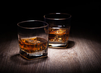 whiskey in glass