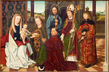 Fototapeta premium Vienna - Medieval paint from year 1462 - Maria am Gestade
