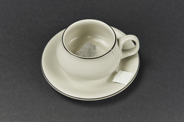 Tea cup on a dish