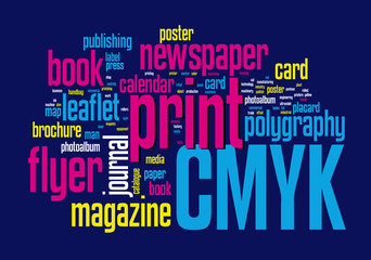 Obraz premium Printing Word Cloud