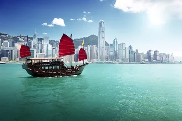 Möbelaufkleber Hafen von Hongkong © Iakov Kalinin