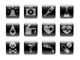 Medical Icons. Icon set on the theme of medicine and health