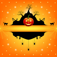 Halloween frame for text. Vector illustration.