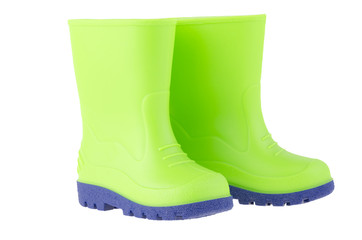 Green children rain boots