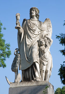 Vienna - Angel of the hope with the eucharist.