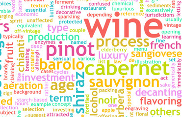 Fototapeta premium Wine Menu