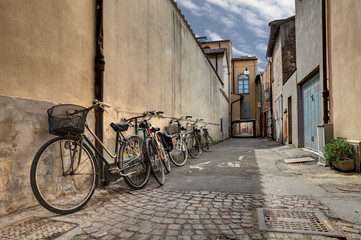 bicycles in the old alley