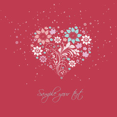 Hintergrund mit dem Herz, Valentinstag, rot