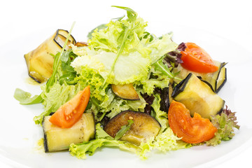 salad with cheese and herbs and vegetables