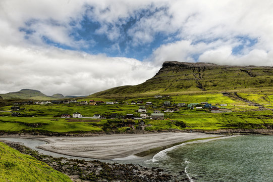 The village Leynar in the Faroe Islands