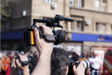 covering an event with a video camera