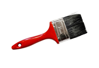 Single red paintbrush