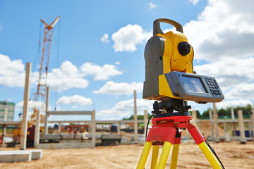surveyor equipment theodolie outdoors
