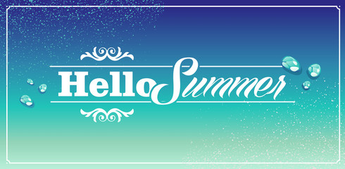 Vintage summertime holidays poster © Cienpies Design