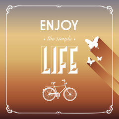 Vintage life style elements poster.