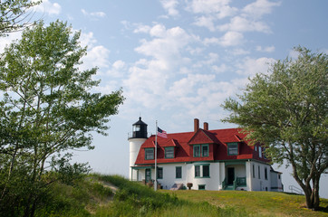 Fototapeta na wymiar Point Betsie (Pointe Aux Bec Scies) Lighthouse, Michigan
