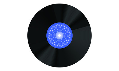 Gramophone Record, Record, Vynil Disc Blue