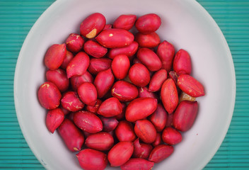 peanuts in a white cup