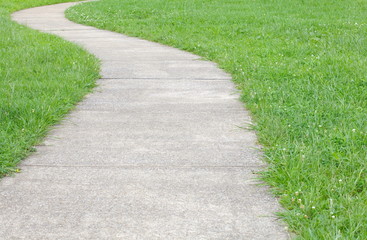 Pathway in a Peaceful Green Park