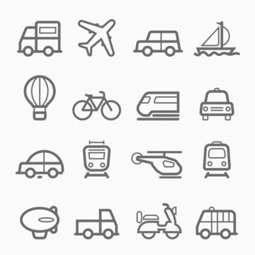transportation symbol line icon