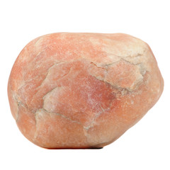 Red Granite Stone Isolated on White Background